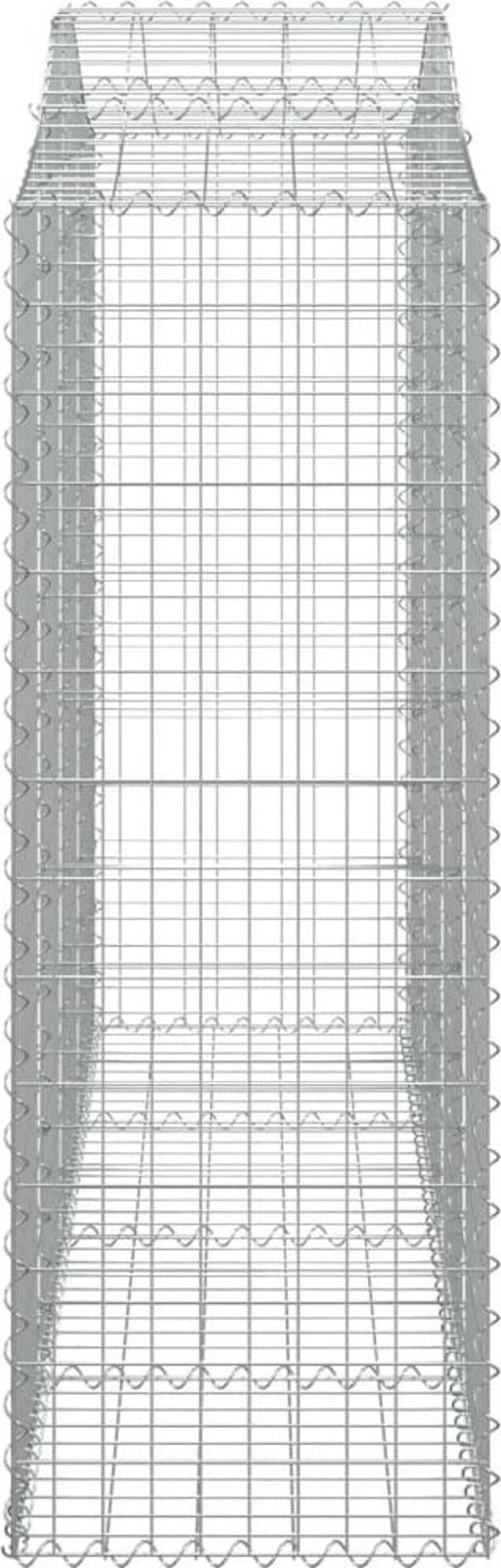 vidaXL Kosze gabionowe, 3 τεμ, 200x50x140/160 εκ, γαλβανισμένο σίδερο