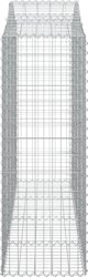 vidaXL Kosze gabionowe, 3 τεμ, 200x50x140/160 εκ, γαλβανισμένο σίδερο