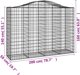vidaXL Kosze gabionowe, 3 τεμ, 200x50x140/160 εκ, γαλβανισμένο σίδερο