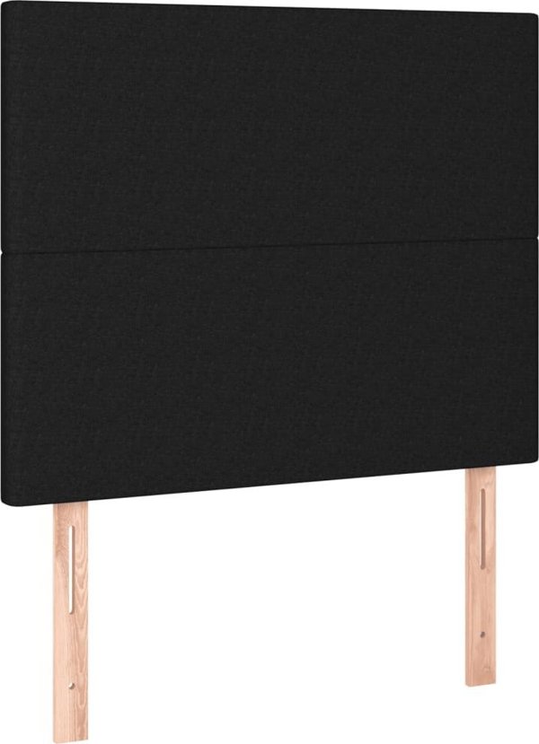 vidaXL Lozko kontynentalne z materacem czarne 90x200 cm