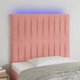 vidaXL Zaglowek do lotka z LED, roz, 100x5x118/128 cm, aksamit