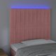 vidaXL Zaglowek do lotka z LED, roz, 100x5x118/128 cm, aksamit