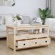 vidaXL vidaXL Stolik kawowy, 102x49x55 cm, lite drewno sosnowe
