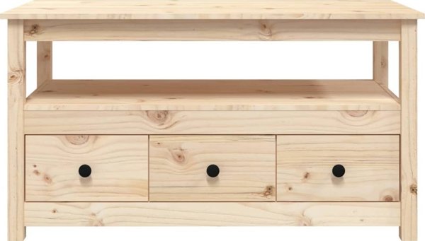 vidaXL vidaXL Stolik kawowy, 102x49x55 cm, lite drewno sosnowe