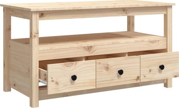 vidaXL vidaXL Stolik kawowy, 102x49x55 cm, lite drewno sosnowe