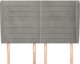 vidaXL Υποστύλωμα κεφαλιού uszak, ανοιχτό γκρι, 147x23x118/128 cm, βελούδο