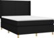 vidaXL Λευκό Κρεβάτι Continental με Στρώμα, Μαύρο, 140x190 cm, Ύφασμα