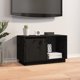 vidaXL vidaXL Szafka pod TV, czarna, 74x35x44 cm, lite drewno sosnowe