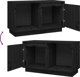 vidaXL vidaXL Szafka pod TV, czarna, 74x35x44 cm, lite drewno sosnowe