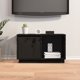 vidaXL vidaXL Szafka pod TV, czarna, 74x35x44 cm, lite drewno sosnowe