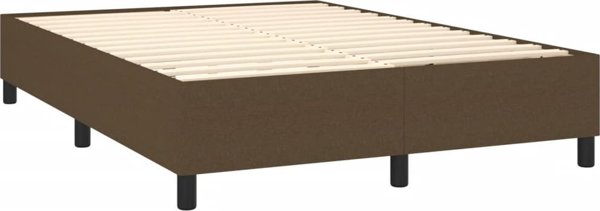 vidaXL Κρεβάτι Kontynentalne με στρώμα, καφέ, 140x190 cm, ύφασμα