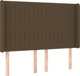 vidaXL Κρεβάτι Kontynentalne με στρώμα, καφέ, 140x190 cm, ύφασμα