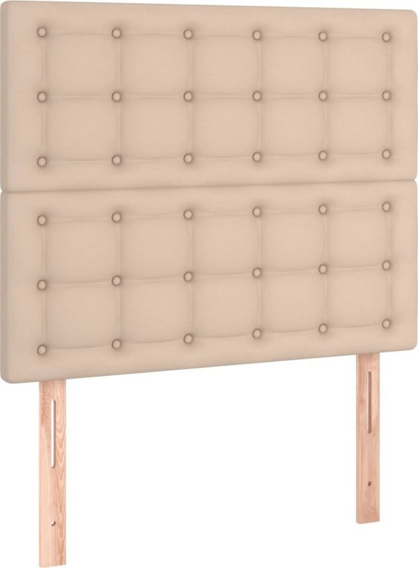 vidaXL Ζαγλώκοι, 2 τεμαχια, καπουτσινο, 100x5x78/88 cm, τεχνητο δερμα