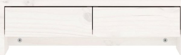 vidaXL Βάση οθόνης, λευκή, 50x27x15 εκ., από μασίφ πεύκο