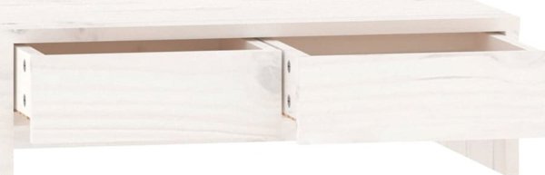 vidaXL Βάση οθόνης, λευκή, 50x27x15 εκ., από μασίφ πεύκο