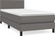 vidaXL Κρεβάτι Continental με Στρώμα, Γκρι, Δερματίνη 100x200 εκ.