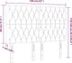 vidaXL Κεφαλάρια για κρεβάτι, 4 τμχ, ανοιχτογκρι, 80x7x78/88 cm, ύφασμα