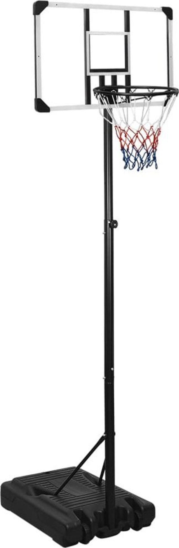 vidaXL Βάση για μπασκετ με διάφανο ταμπλό, 235-305 cm