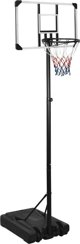vidaXL Βάση για μπασκετ με διάφανο ταμπλό, 235-305 cm