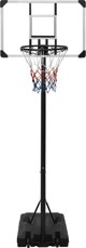 vidaXL Βάση για μπασκετ με διάφανο ταμπλό, 235-305 cm