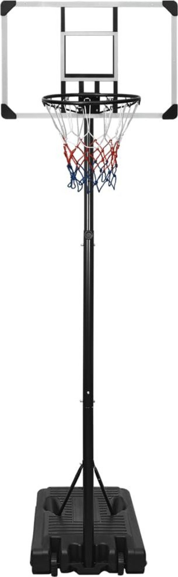 vidaXL Βάση για μπασκετ με διάφανο ταμπλό, 235-305 cm