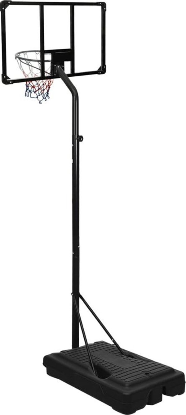 vidaXL Βάση για μπασκετ με διάφανο ταμπλό, 235-305 cm