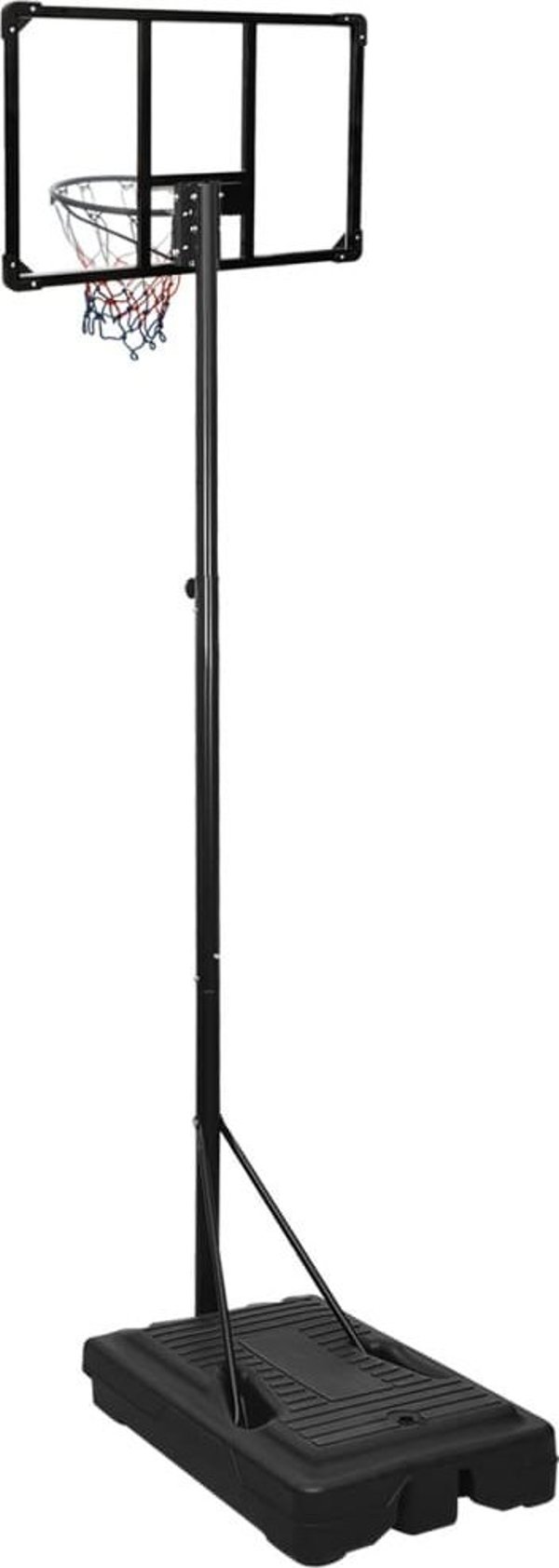 vidaXL Βάση για μπασκετ με διάφανο ταμπλό, 235-305 cm
