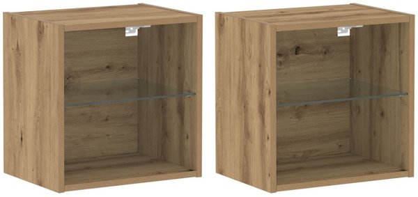 vidaXL Σετ 8 Τηλεοπτικές Μονάδες από Μασίφ Ξύλο Δρυός, Χειροποίητης Κατασκευής
