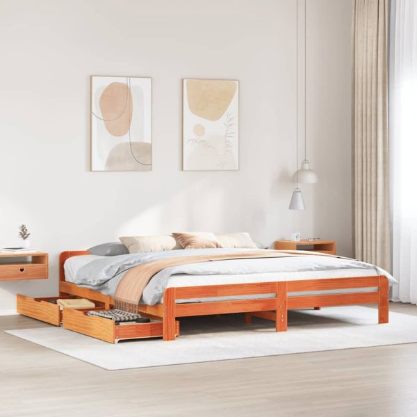 vidaXL Κρεβάτι Πεύκου 200x200 εκ.