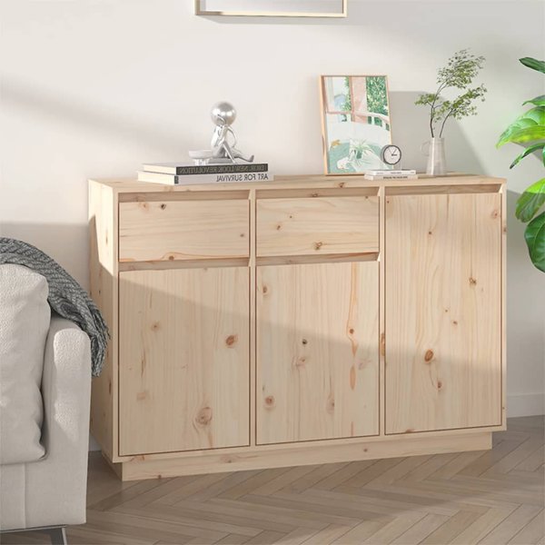vidaXL vidaXL Szafka, 110x34x75 cm, lite drewno sosnowe
