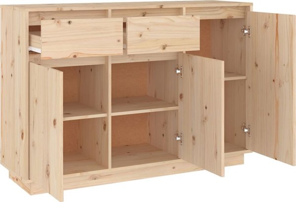vidaXL vidaXL Szafka, 110x34x75 cm, lite drewno sosnowe