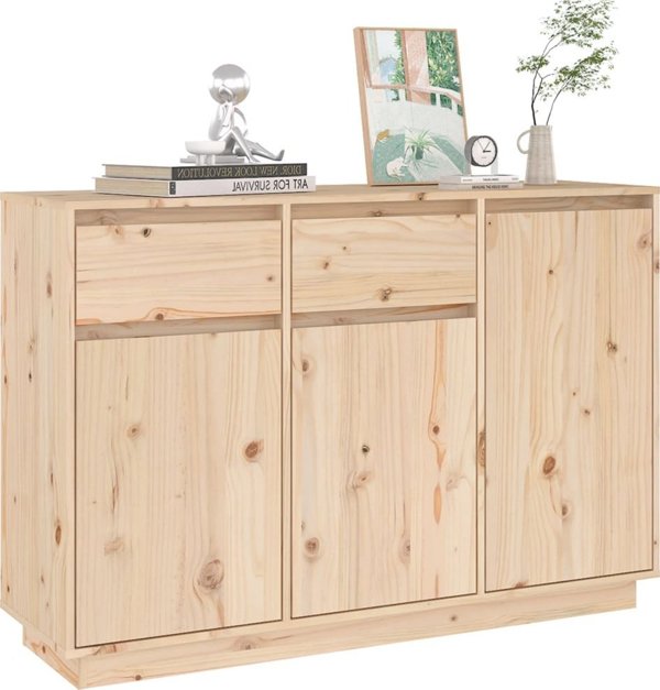 vidaXL vidaXL Szafka, 110x34x75 cm, lite drewno sosnowe