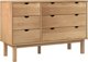 vidaXL vidaXL Komoda z szufladami, 113,5x39,5x73 cm, lite drewno sosnowe