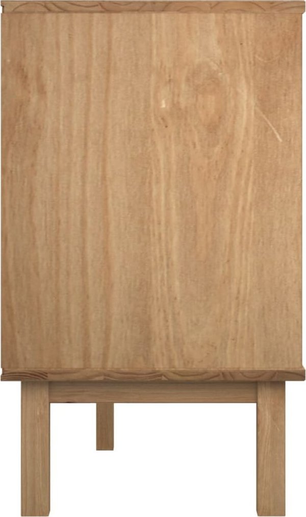 vidaXL vidaXL Komoda z szufladami, 113,5x39,5x73 cm, lite drewno sosnowe