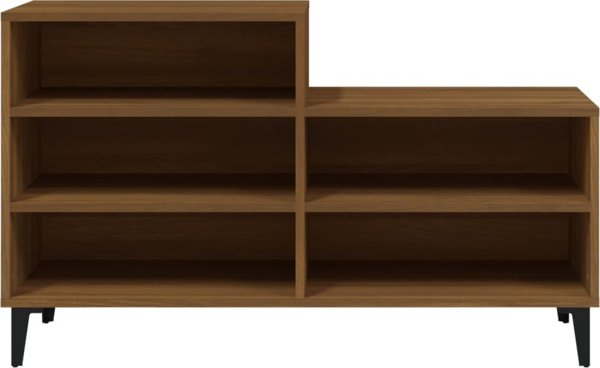 vidaXL Ντουλάπι παπουτσιών, καφέ δρυς, 102x36x60 cm