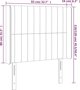 vidaXL Κεφαλάρι για κρεβάτι με LED, μπλε, 83x16x118/128 cm, ύφασμα