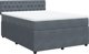 vidaXL Κρεβάτι continental με στρώμα, σκούρο γκρι βελούδο, 140x190 εκ.