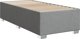vidaXL Κρεβάτι Continental με στρώμα, ανοιχτό γκρι ύφασμα, 80x200 εκ.