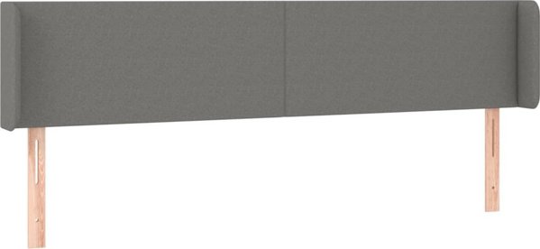 vidaXL Ζαγκόλοφ uszak, σκουρόγκρι, 203x16x78/88 εκ, ύφασμα