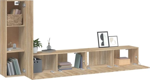 vidaXL Σετ 3 Ντουλάπια Τηλεόρασης, Δρυς Sonoma