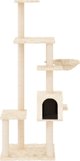 vidaXL Ξυστρα για γάτες με στύλους σισάλ, κρεμ, 142 cm