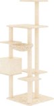 vidaXL Ξυστρα για γάτες με στύλους σισάλ, κρεμ, 142 cm