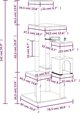 vidaXL Ξυστρα για γάτες με στύλους σισάλ, κρεμ, 142 cm