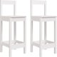vidaXL Σετ 2 σκαμπό μπαρ, λευκά, 40x41,5x112 εκ., από πεύκο