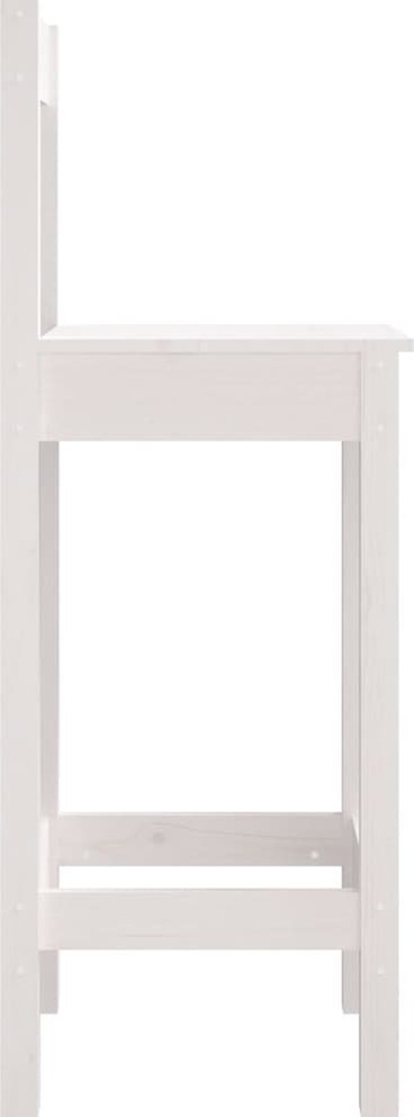 vidaXL Σετ 2 σκαμπό μπαρ, λευκά, 40x41,5x112 εκ., από πεύκο