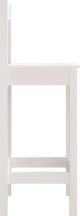 vidaXL Σετ 2 σκαμπό μπαρ, λευκά, 40x41,5x112 εκ., από πεύκο