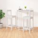 vidaXL Σετ 2 σκαμπό μπαρ, λευκά, 40x41,5x112 εκ., από πεύκο