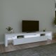 vidaXL Ντουλάπι TV με φωτισμό LED, λευκό, 215x36,5x40 cm