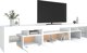 vidaXL Ντουλάπι TV με φωτισμό LED, λευκό, 215x36,5x40 cm