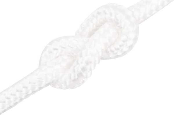 vidaXL Linka ιστιοπλοΐας, λευκό μονόχρωμο, 16 mm, 250 m, πολυπροπυλένιο